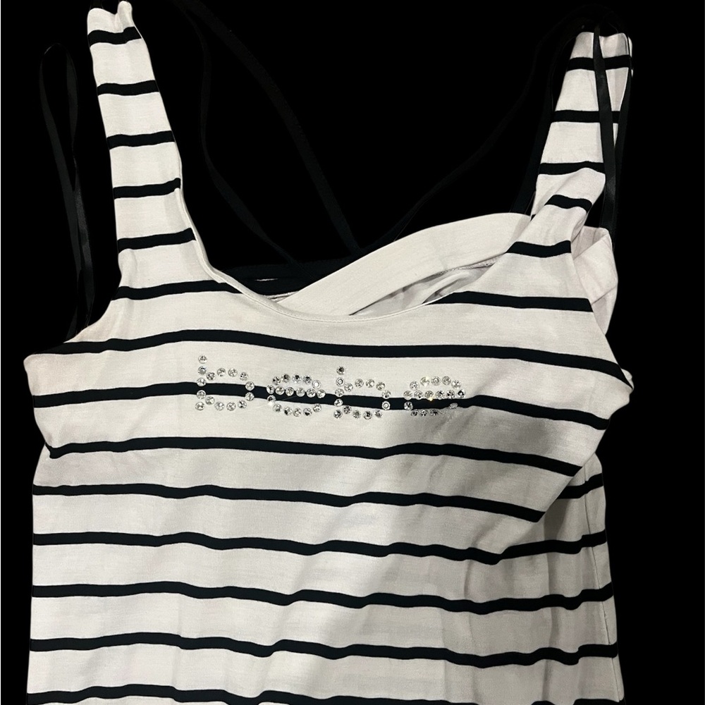 bebe Black and White Striped Maxi Dress - Picture 3 of 8
